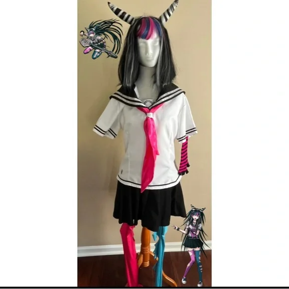 Ibuki Mioda Cosplay Costume Anime Danganronpa Full Outfit With Wig, Halloween - Picture 1 of 4